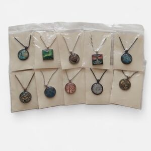 NWOT Chain w/ Removal Pendant (Lot of 10) Zodiac,Fairy, S-tone, Tarn Antq, Black